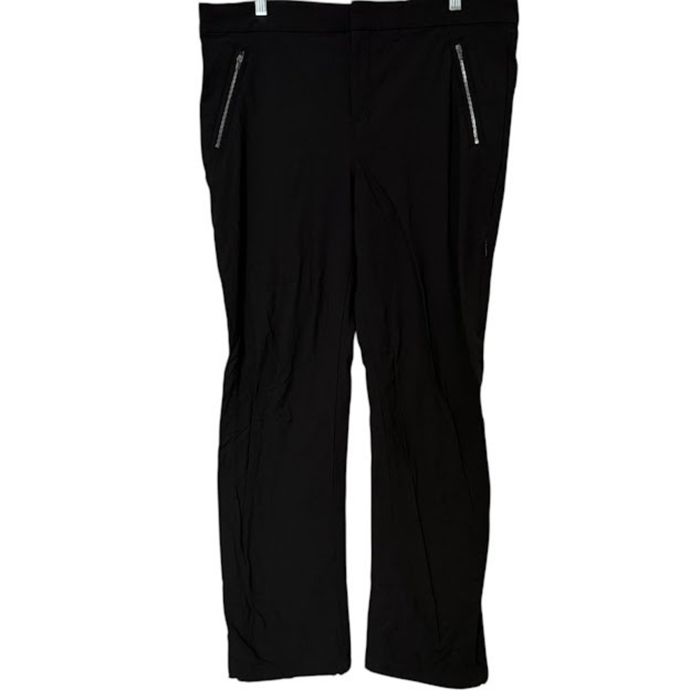 Athleta Black Wander Straight Outdoor Hiking Sculptek Nylon Pants Womens Plus 16